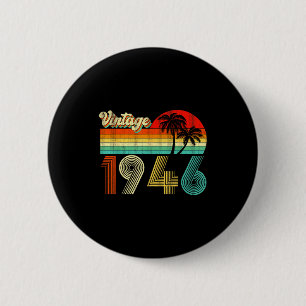 80 Jahre alte Vintage Geboren 1946 Lustige 80. Geb Button
