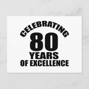 80 Jahre Geburtstag feiern Postkarte