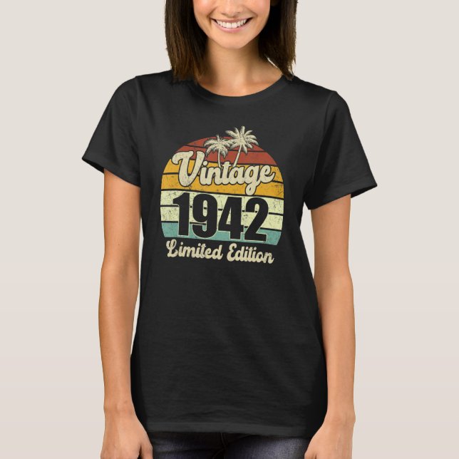 80 Jahre Vintag 1942 80. Geburtstag T-Shirt (Vorderseite)