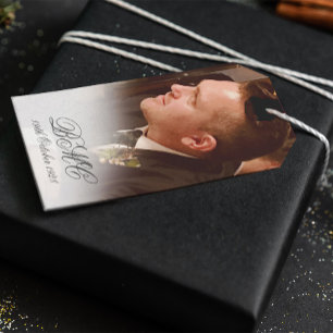 80. Male Birthday Simple Elegant Foto Geschenkanhänger