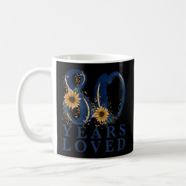 80 Oma 80. Party 80 Jahre Loved Kaffeetasse (Links)