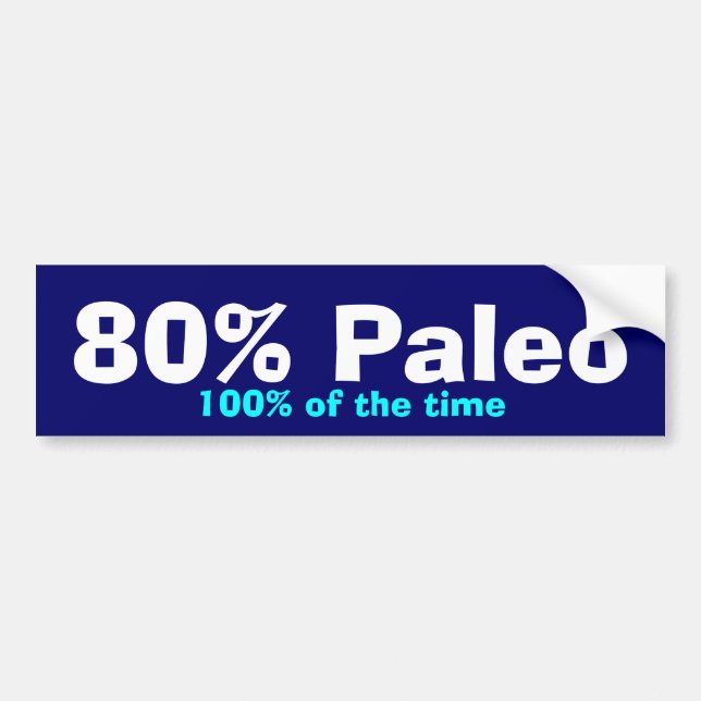 80% Paleo Stoßdämpfer Autoaufkleber (Vorne)
