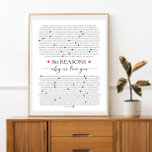 80 reasons why we love you 80th 60th birthday 40th poster<br><div class="desc">designed by The Arty Apples Limited</div>
