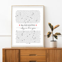 80 reasons why we love you 80th 60th birthday 40th