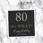 80 So, was Funny Zitat Elegant 80. Geburtstag Serviette<br><div class="desc">80 So,  was Funny Zitat Elegant 80. Geburtstag Napkin. Machen Sie Ihre eigene Serviette aus dem 80. Geburtstag und personalisieren Sie sie mit Ihrem Namen und Ihrer Altersnummer.</div>