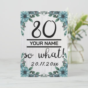 80 So was - Witziger 80. Geburtstag Einladung
