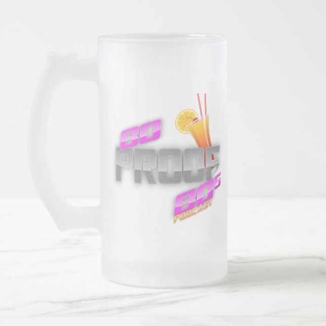 80 tasse de bière de logo de Podcast de la preuve (Gauche)