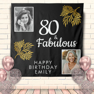 80 und fabelhaftes Gold Foliage 2 Foto 80. Geburts Wandteppich