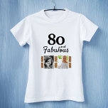 80 und fabulous Gold Glitzer 2 Foto 80. Geburtstag T-Shirt<br><div class="desc">80 und fabulous Gold Glitzer 2 Foto 80. Geburtstag T - Shirt. Fügen Sie Ihre Fotos hinzu - Sie können ein altes und neues Foto verwenden.</div>