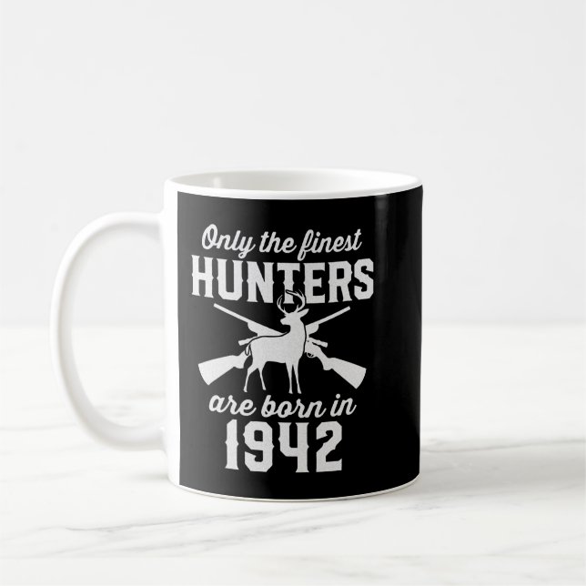 80 Year Old Deer Hunter 80th Birthday 1942 Hunting Kaffeetasse (Links)