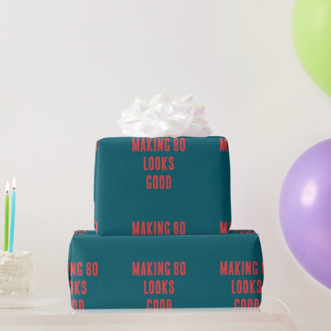 80 Zitat Humor Geschenkpapier (Partygeschenke)