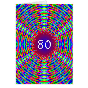 80e anniversaire Abstrait Trippy Swirls