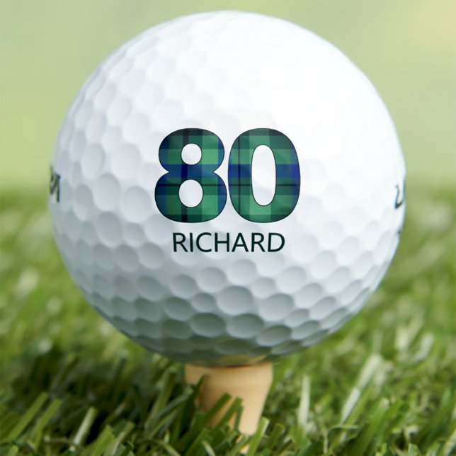 80e anniversaire balles de golf 80 ans cadeau plai (Créateur téléchargé)