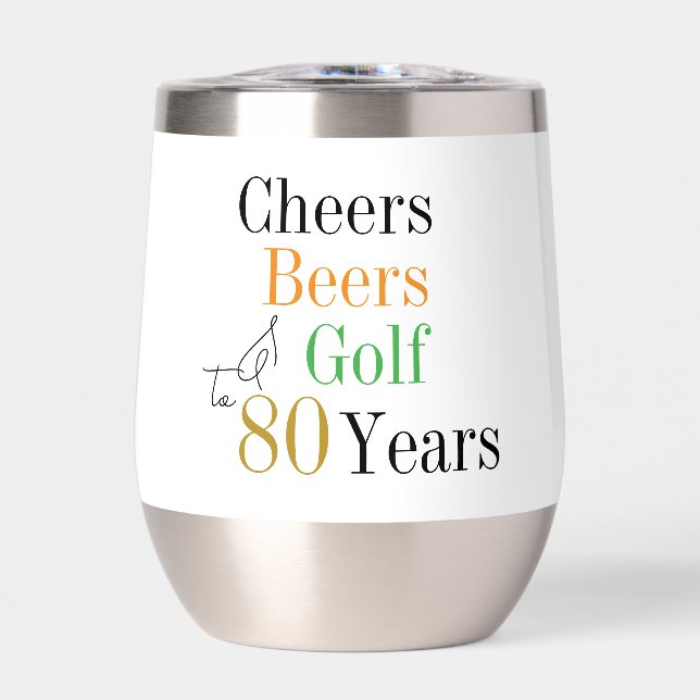 80e anniversaire Cheers Beers Golf Minimal (Avant)