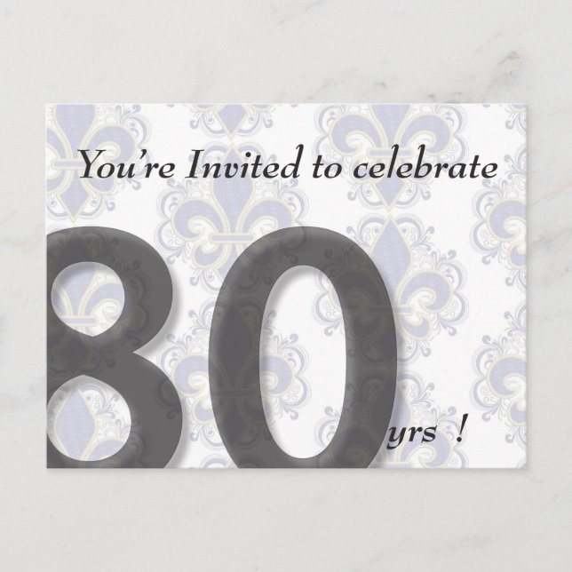 80e anniversaire Invitation (Devant)