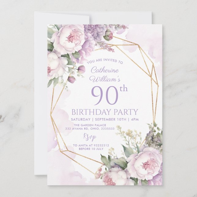 80e anniversaire Jardin Invitation (Devant)