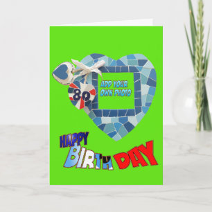 80e anniversaire Mosaic Art Cust. Carte de voeux