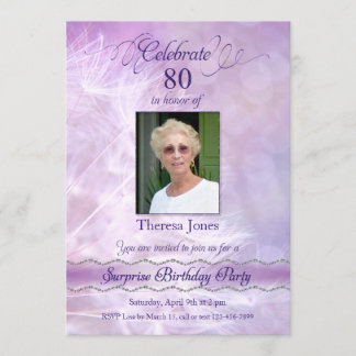 80e anniversaire surprise Invitations