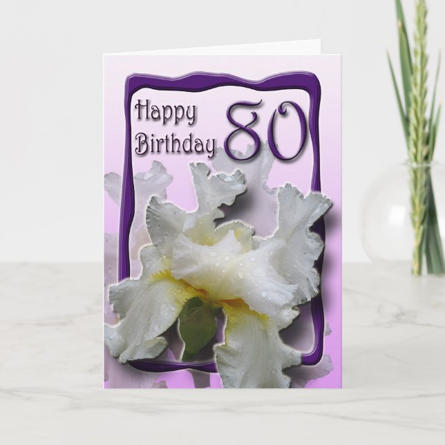 80e anniversaire Voeux Anniversaire Carte (Devant)