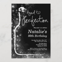 80e Invitation à l'anniversaire du vin. Âgé à la p