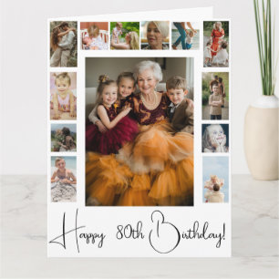 80e ou toute famille d'âge Collage photo carte d'a