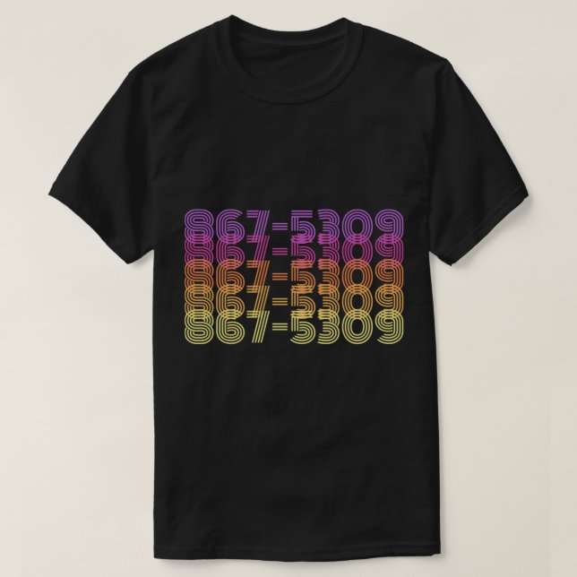 80er - 867-5309 - 80er Music T-Shirt (Design vorne)