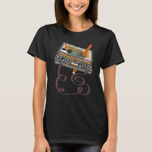 80er 90er Cassette Tape Pencil Backback Retro Vint T-Shirt