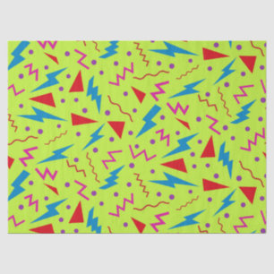 80er 90er Memphis-Stil geometrisch Gelb Seidenpapier