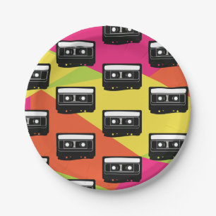 80er 90er Neon Tween Party Pappteller