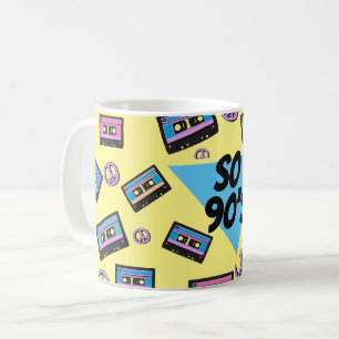 80er 90er Retro-Kassette Peace-Zeichen Dreieck Kaffeetasse