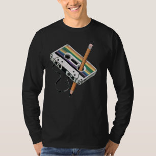 80er 90er Retro Party Extravagant Dress Kassette T-Shirt