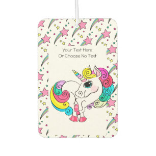 80er 90er Retro Rainbow Stars White Unicorn Autolufterfrischer
