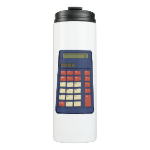 80er 90er Taschenrechner Mathe Schule Nostalgie Thermosbecher