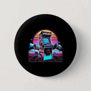 80er 90er Vintag Retro Arcade Video Game Old Schoo Button