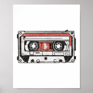 80er 90s Nostalgischer Retro Cette Tape Throwback- Poster