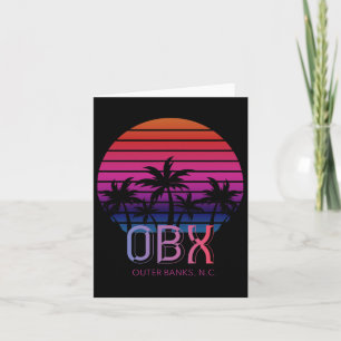 80er 90s Retro North Carolina Beach Vacation Obx O Karte