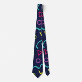 80er achtziger Retro-Neon-Memphis-Muster Krawatte