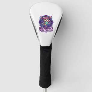 80er Aerobics Neon Katze Lustiges Katzenliebhaber- Golf Headcover