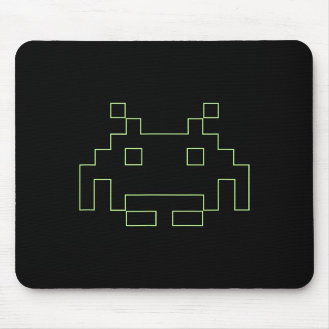 80er Arcade Game Retro Space Alien Invaders Gamer Mousepad (Vorne)