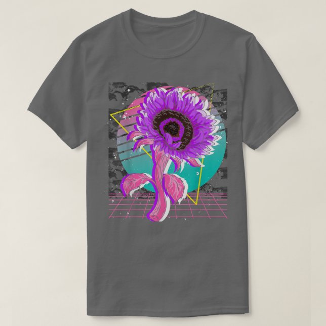 80er Art Blume Blossom Retro Vaporwave Aesthetics  T-Shirt (Design vorne)