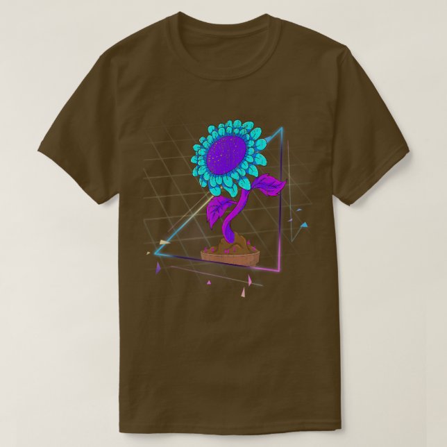 80er Art Hippie Blume Aesthrie Vaporwave S T-Shirt (Design vorne)