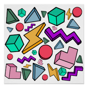 80er Ästhetische Vintag Retro Poster