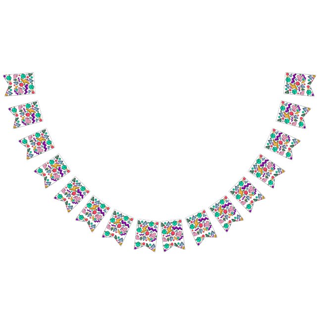 80er Ästhetische Vintag Retro Wimpelkette (Alle)