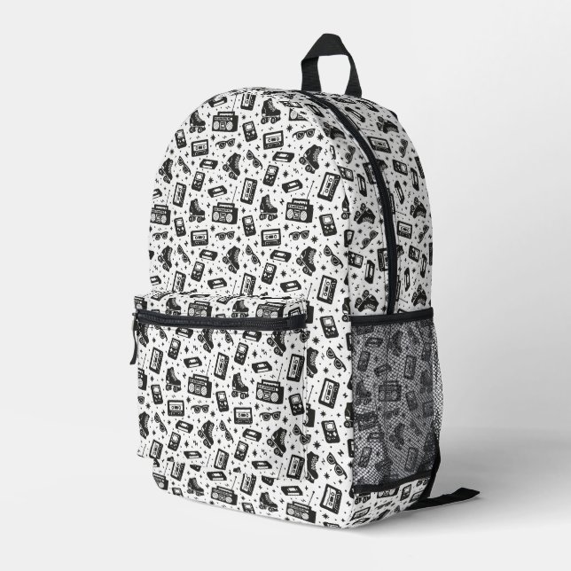 80er bedruckter rucksack (Rückseitige Ecke Rechts)