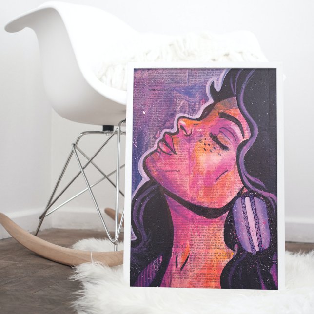 80er Black & Lila Hair Feminine Pop Kunstgalerie P Poster (Von Creator hochgeladen)