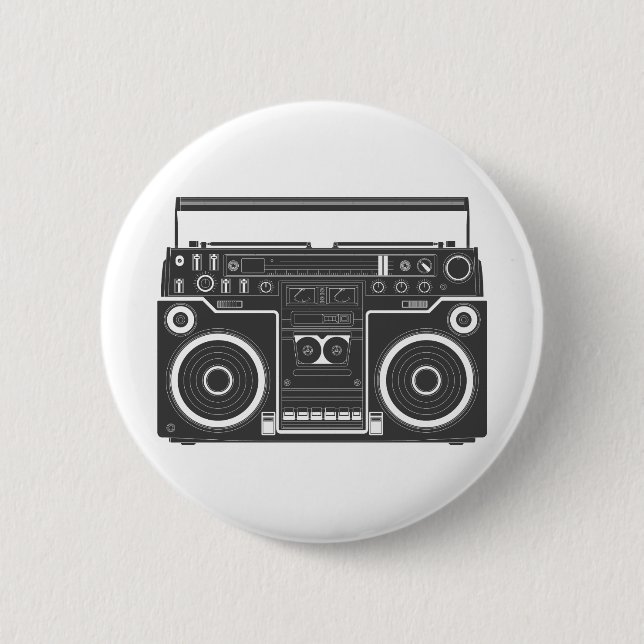 80er Boombox Button (Vorderseite)