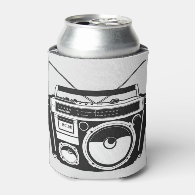 80er Boombox Gray Dosenkühler (Kanne Vorderseite)