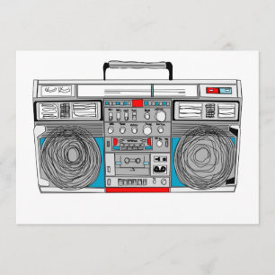 80er Boombox lädt ein Einladung
