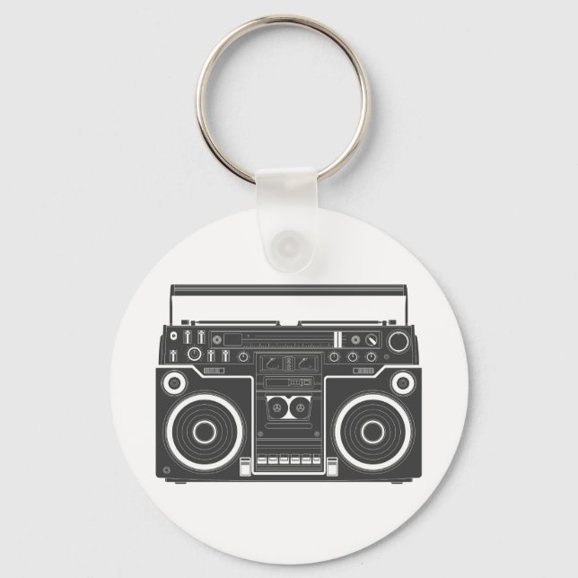 80er Boombox Schlüsselanhänger (Vorderseite)
