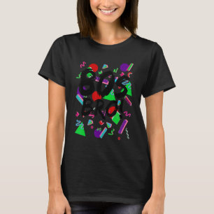 80er Bro 1980er Jahre Party Achtzigers Stil Muster T-Shirt